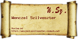 Wenczel Szilveszter névjegykártya