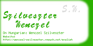 szilveszter wenczel business card